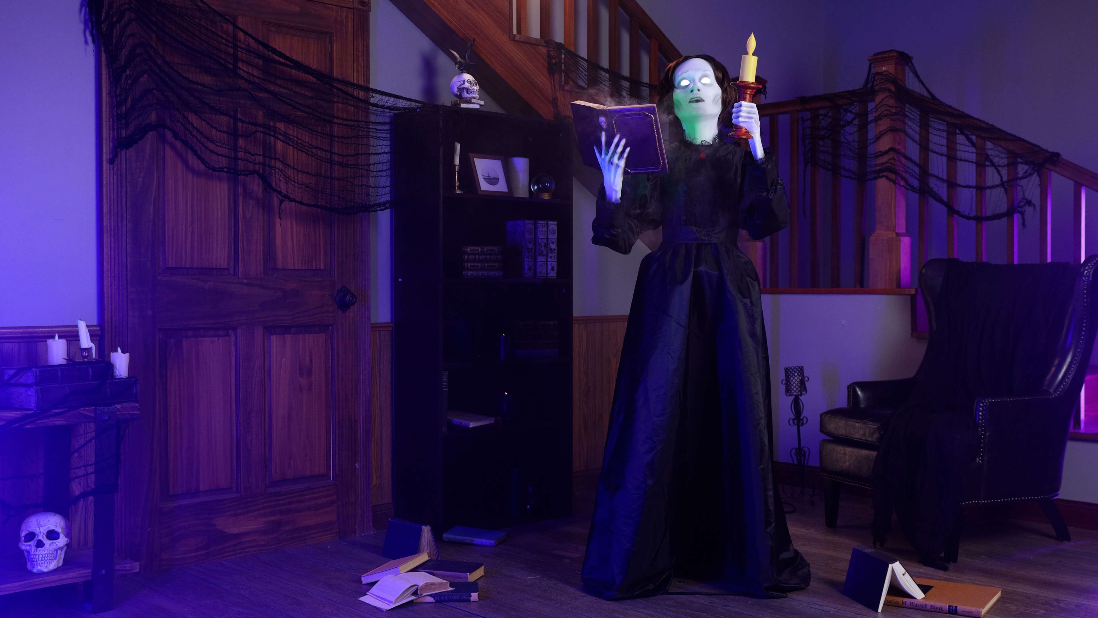FUN98680 Lorelai the Ghostly Librarian Animatronic